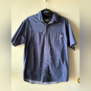 Salty Crew Blue Deep Sea Print Button Down Shirt